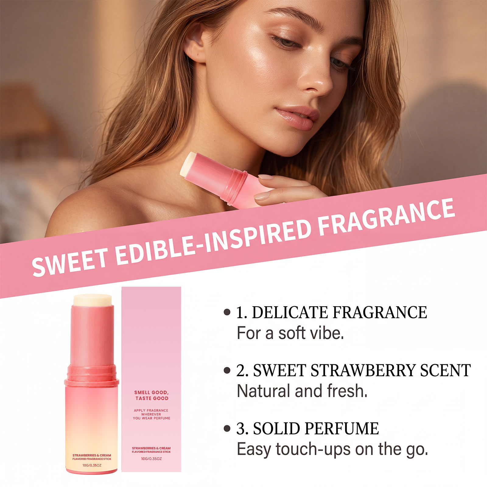 Strawberry Cream Solid Perfume - Perfume Fragrance Stick 评论和价格
